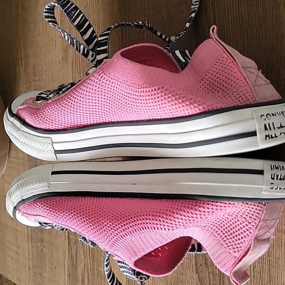 Converse Big Kids Pink All Star Sneakers Size 3 - Picture 7 of 8